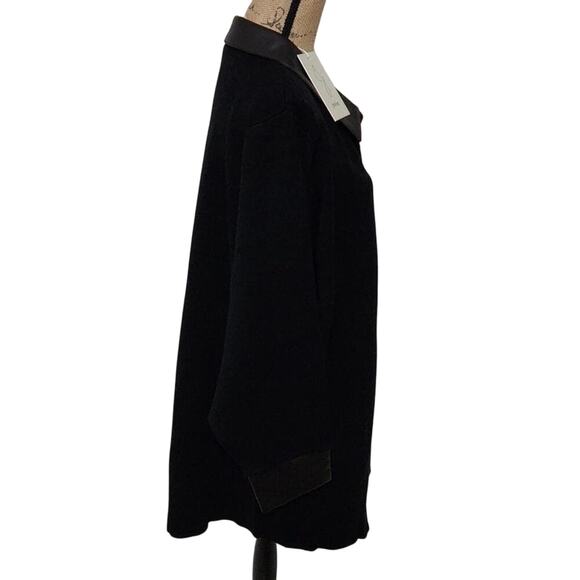 JOIE vegan leather trimmed duster long jacket plus size 2X‎ new!!! - Picture 3 of 6